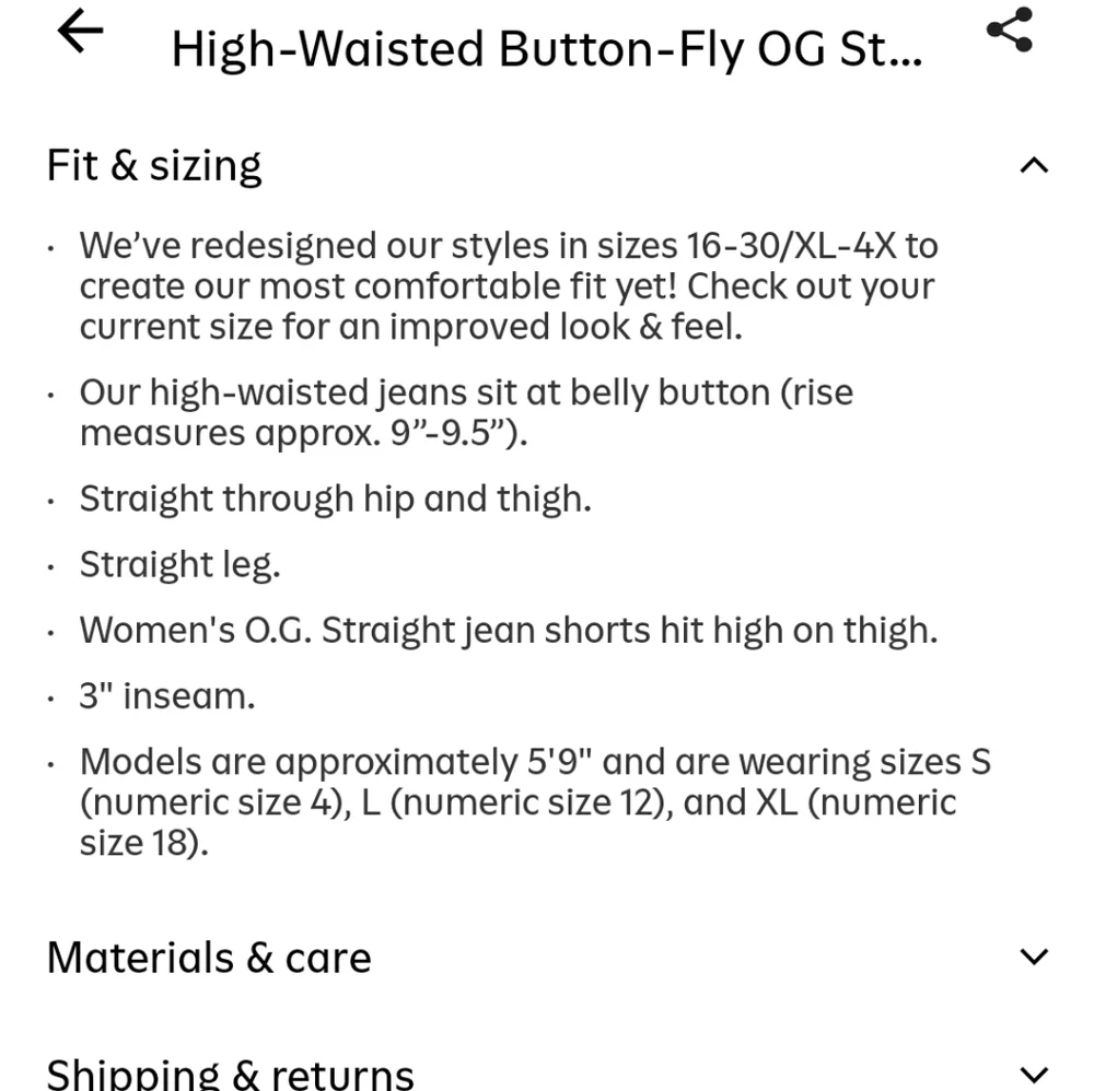 Old Navy 14 High Rise OG Straight Secret Smooth Pockets AT-2185